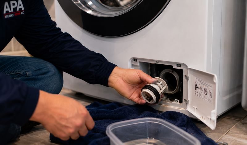 Debris removed from a front-load washer drain pump filter