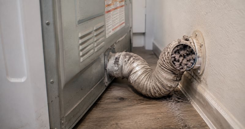 Lint buildup in a dryer filter and exhaust vent